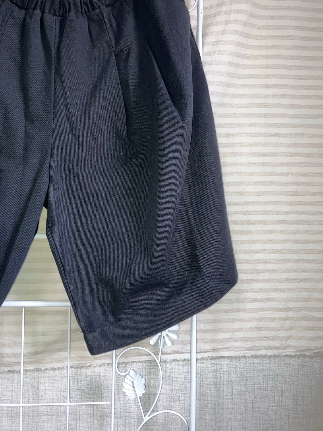 빈티지 블랙 버뮤다 팬츠 y2k 스트릿 갸루 펑키474   상품이미지4