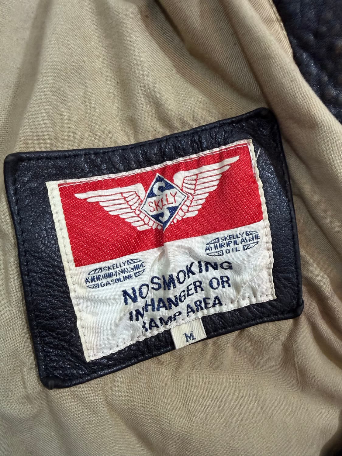 Skelly leather jacket 미군 복각 플라이트 자켓  상품이미지6