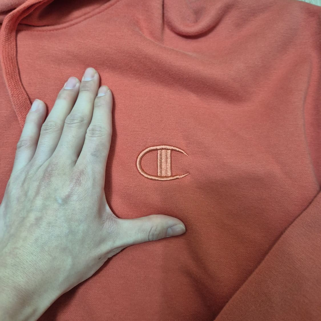 챔피온 어센틱 로고 남성 기모 후드티 상품이미지6