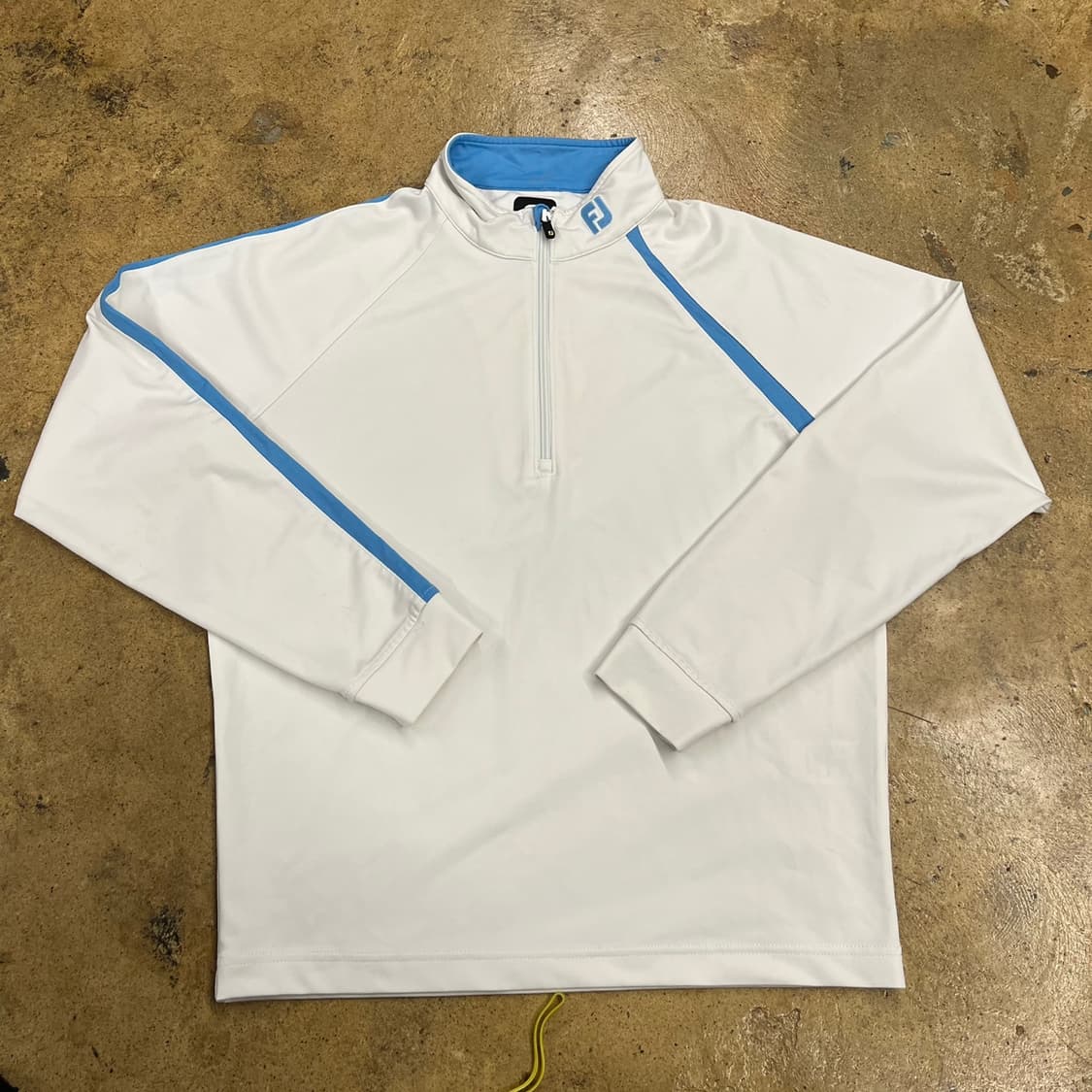 [정품/M] 풋조이 골프웨어 화이트 긴팔 하프집업 b19 상품이미지2
