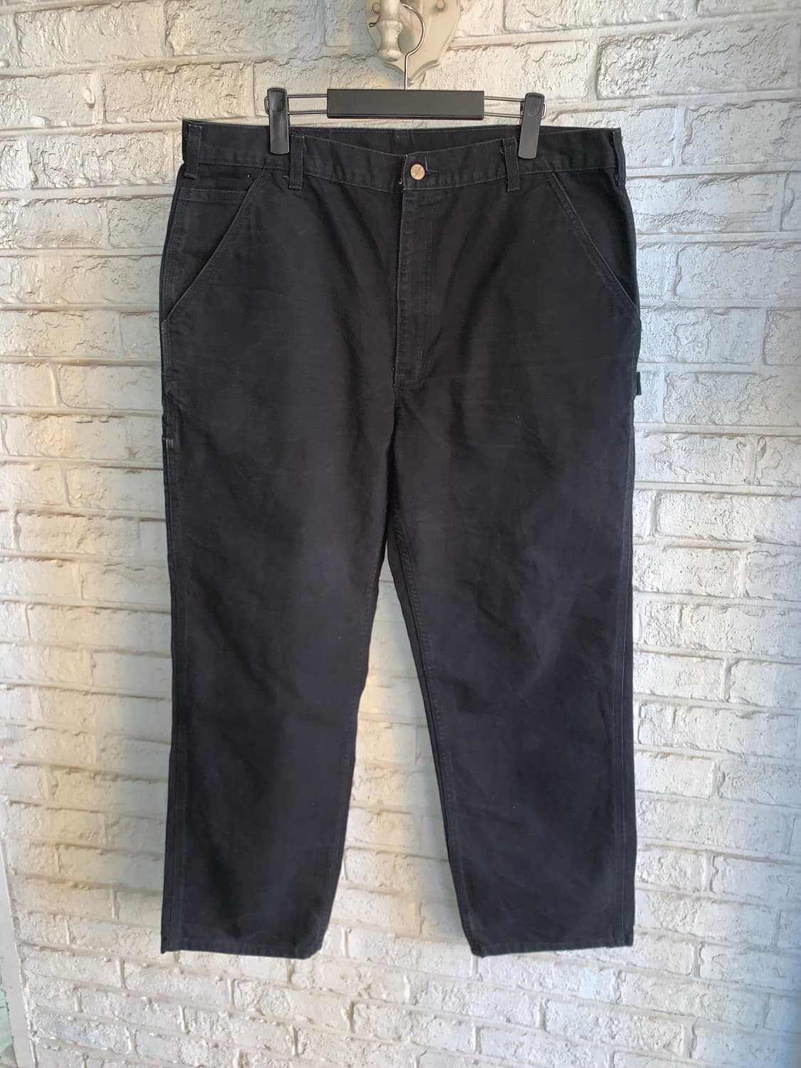 칼하트 블랙 헤비 캔버스 팬츠  상품이미지3