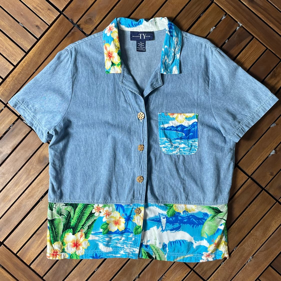 [M]TY WEAR 버튼 포켓 디테일 하와이안 셔츠 상품이미지1