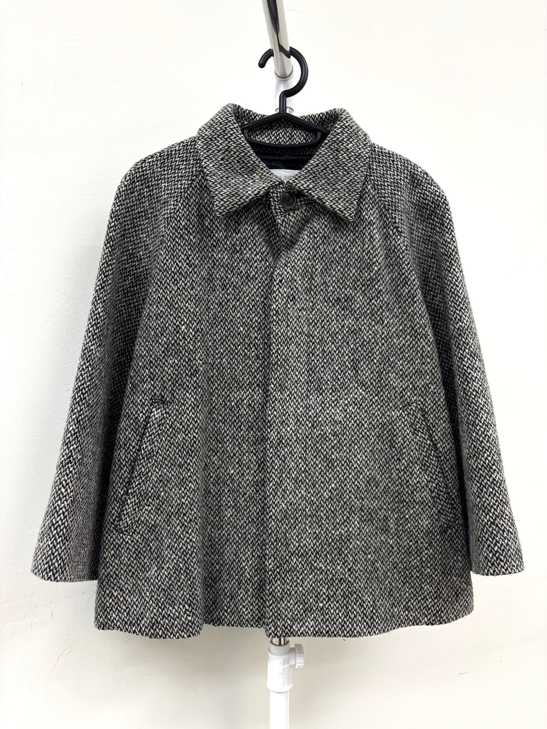 빈티지 그레이 울 자켓 하프코트 상품이미지4