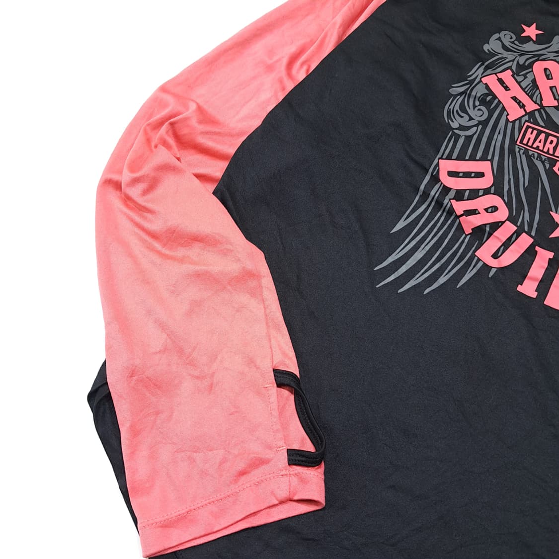 CL759 XL 할리데이비슨 윙로고 래글런 퍼포먼스 티셔츠 상품이미지3