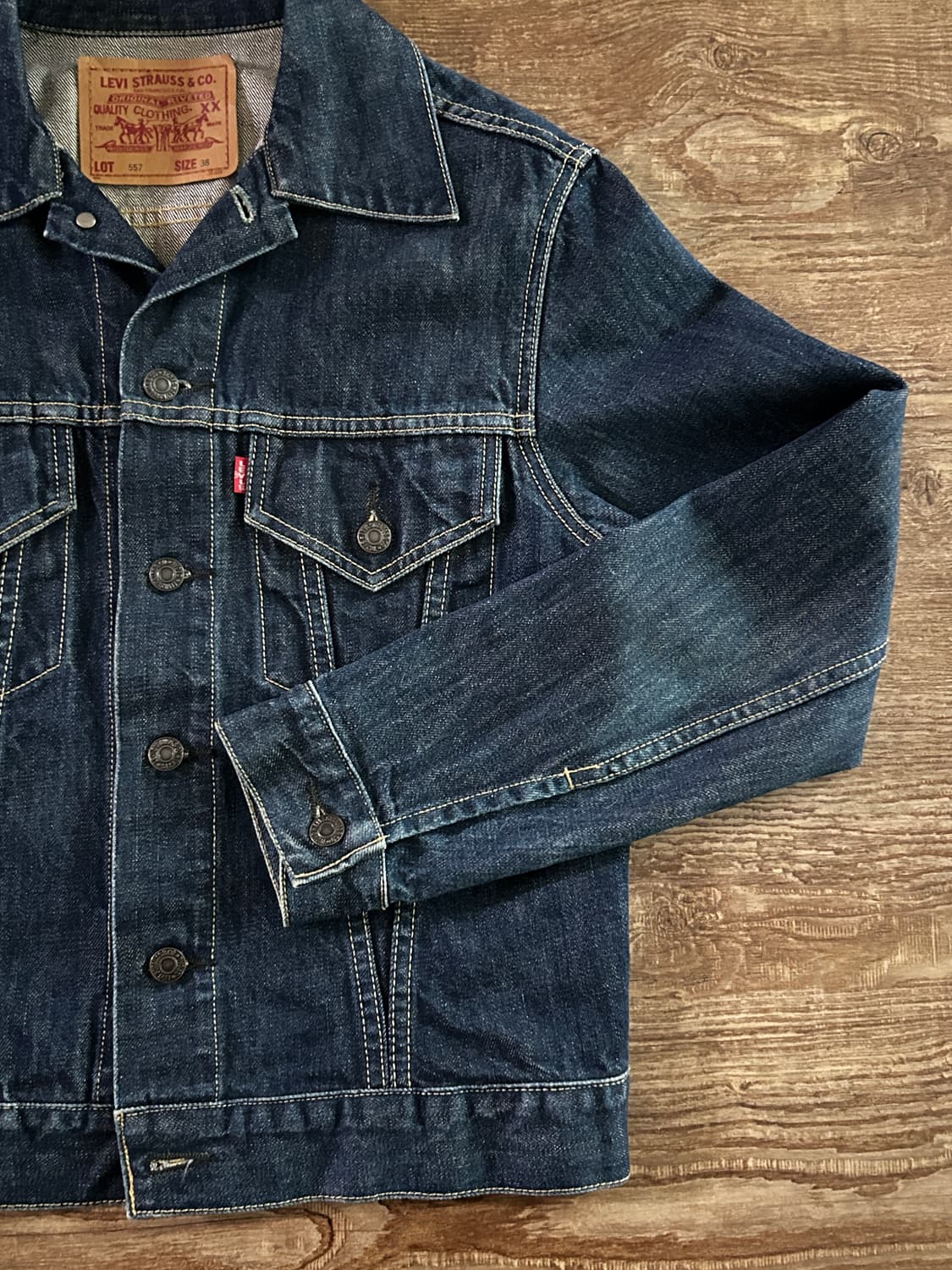 90s LEVI'S LVC 3rd DENIM TRUCKER 38 상품이미지3