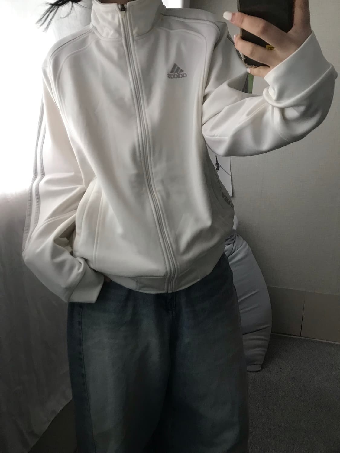 아디다스 화이트 실버 져지 상품이미지3