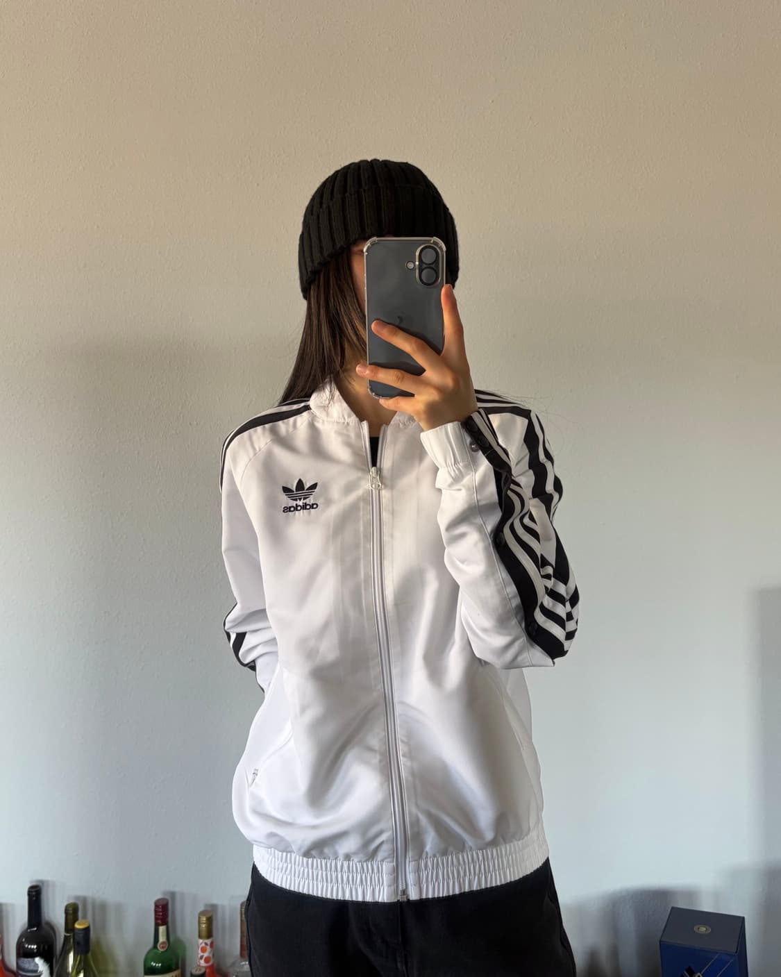 [S]아디다스 일본판 아디브레이크 화이트 바람막이 상품이미지1