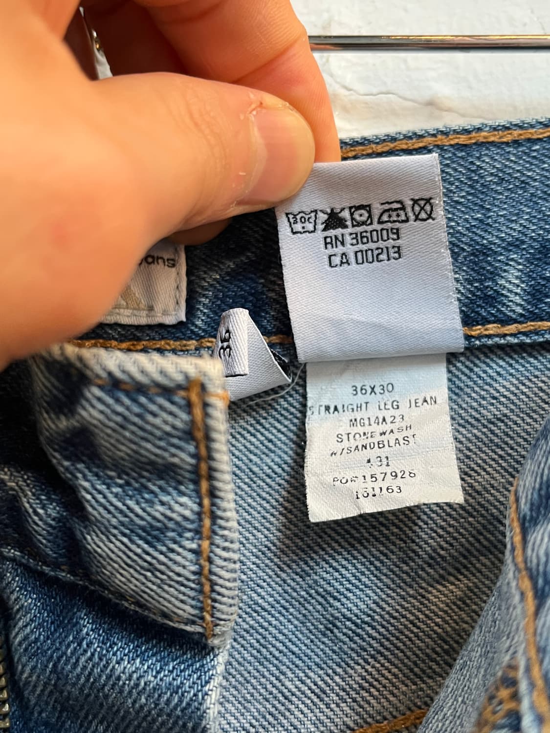 Calvin Klein 스트레이트 와이드 데님 진 36 상품이미지4