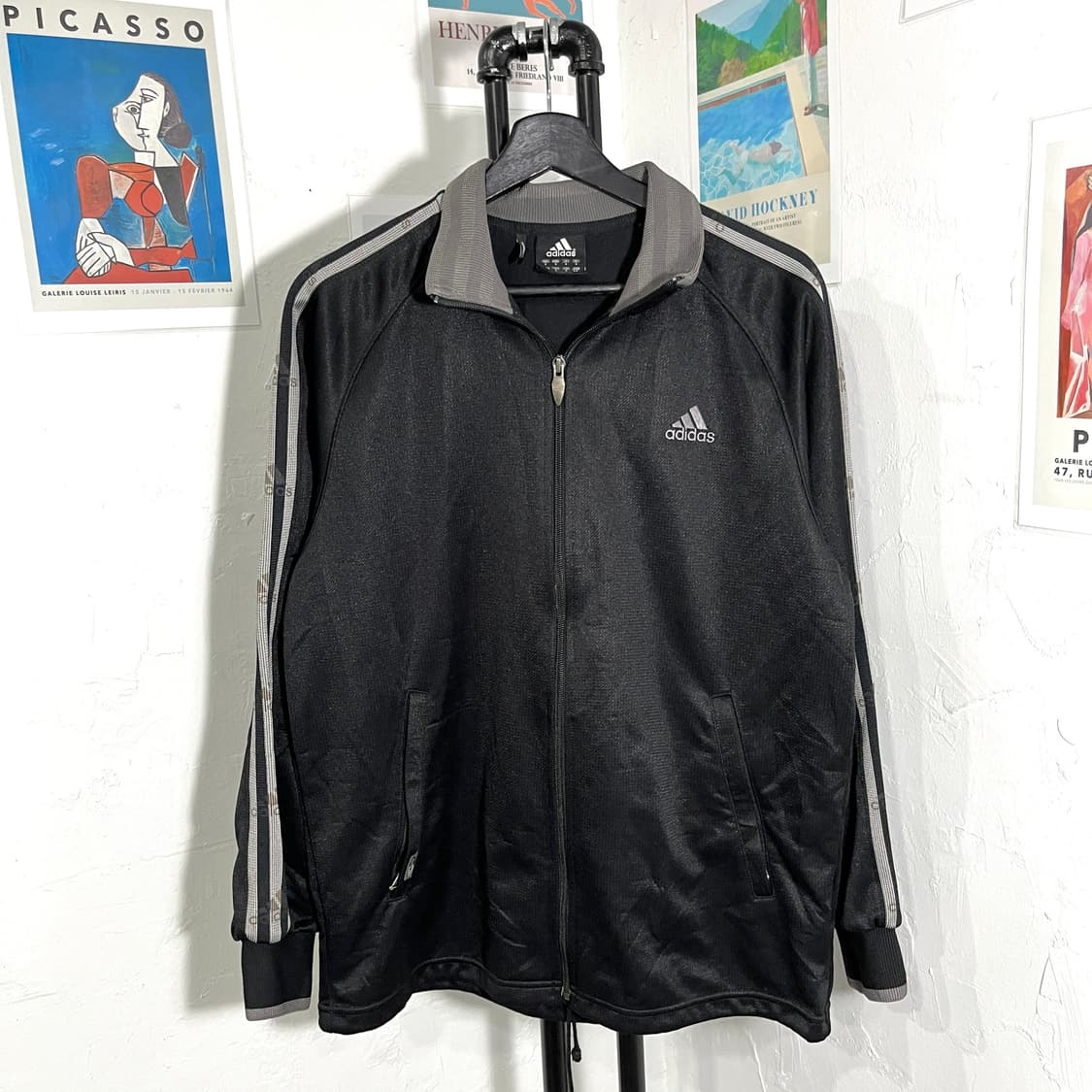 아디다스 블랙 그레이 트랙탑 상품이미지2