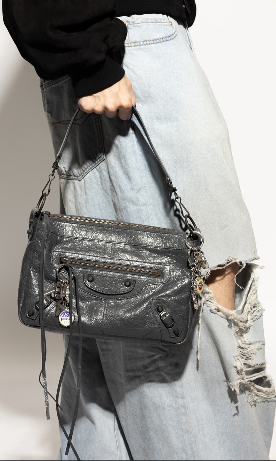 [새상품급 정품] 발렌시아가 르 시티 모터백 모토 블랙 상품이미지10