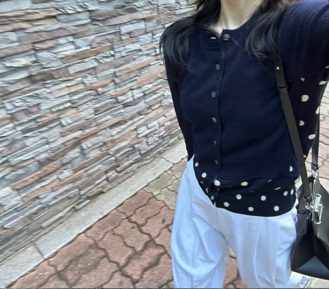 꼼데가르송 도트 도킹 가디건 (착용샷O) 상품이미지3