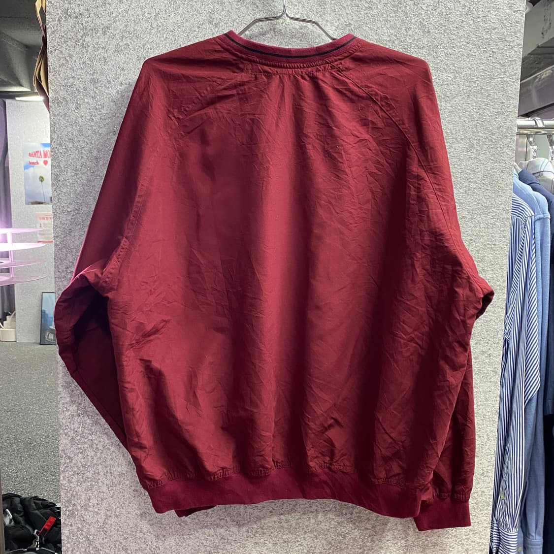 나이키 스몰로고 버건디 맨투맨 웜업 B4034 상품이미지5