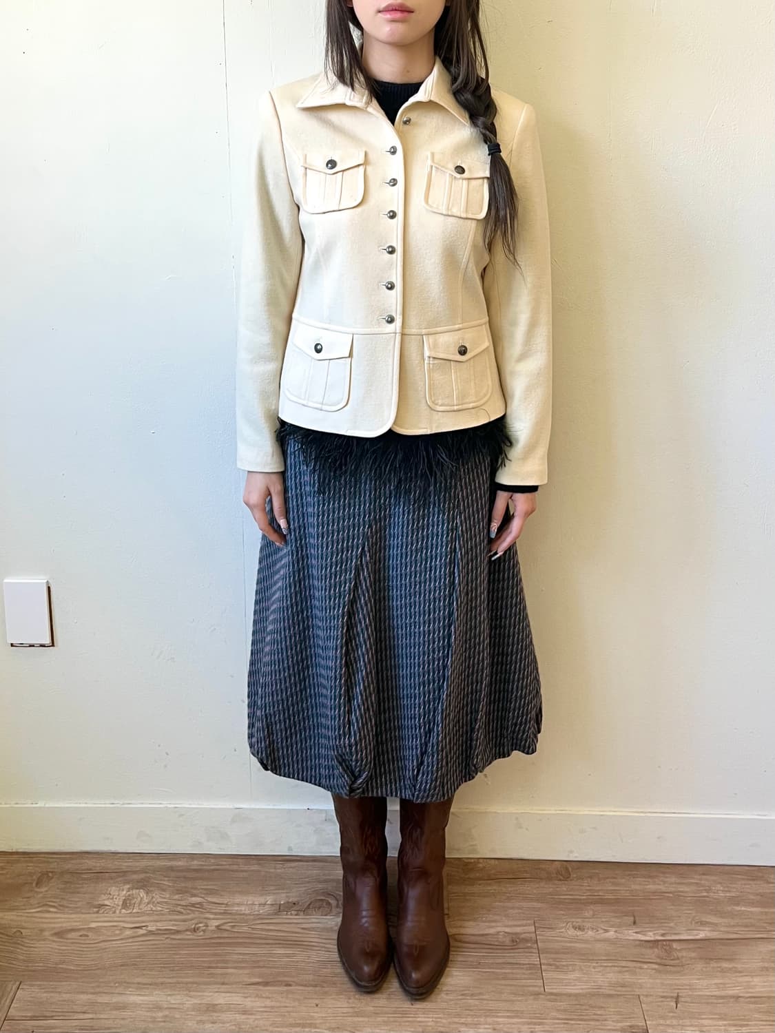 lei Liberi 아트버튼 울 자켓 상품이미지7