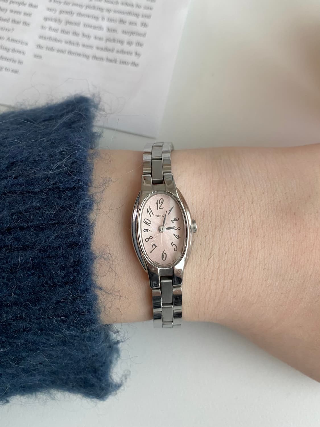 Seiko 세이코 오벌 쿼츠 레이디스 핑크 상품이미지6