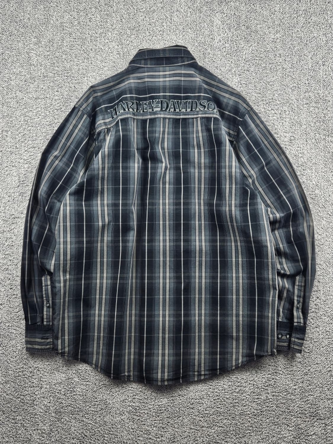 할리데이비슨 타탄 체크 패턴 포켓 바이커 셔츠 ( XL ) / 11477 상품이미지5