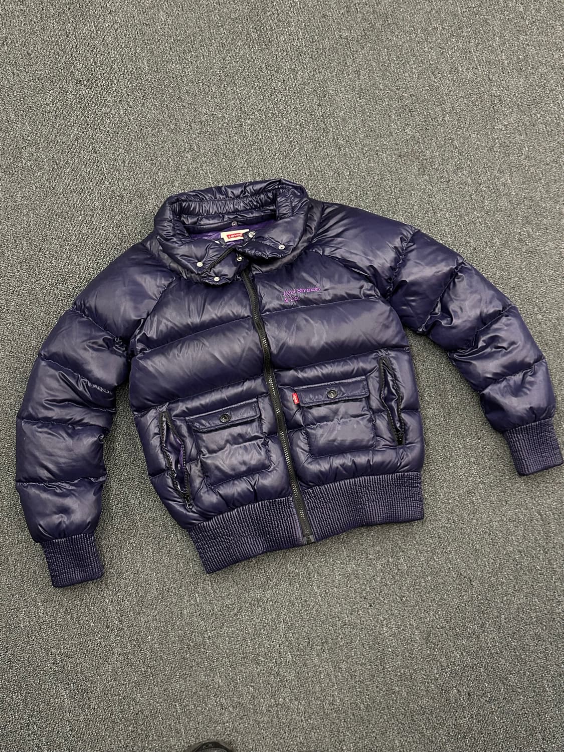 OS)리바이스 여성 빈티지 딥퍼플 구스다운 패딩 상품이미지1