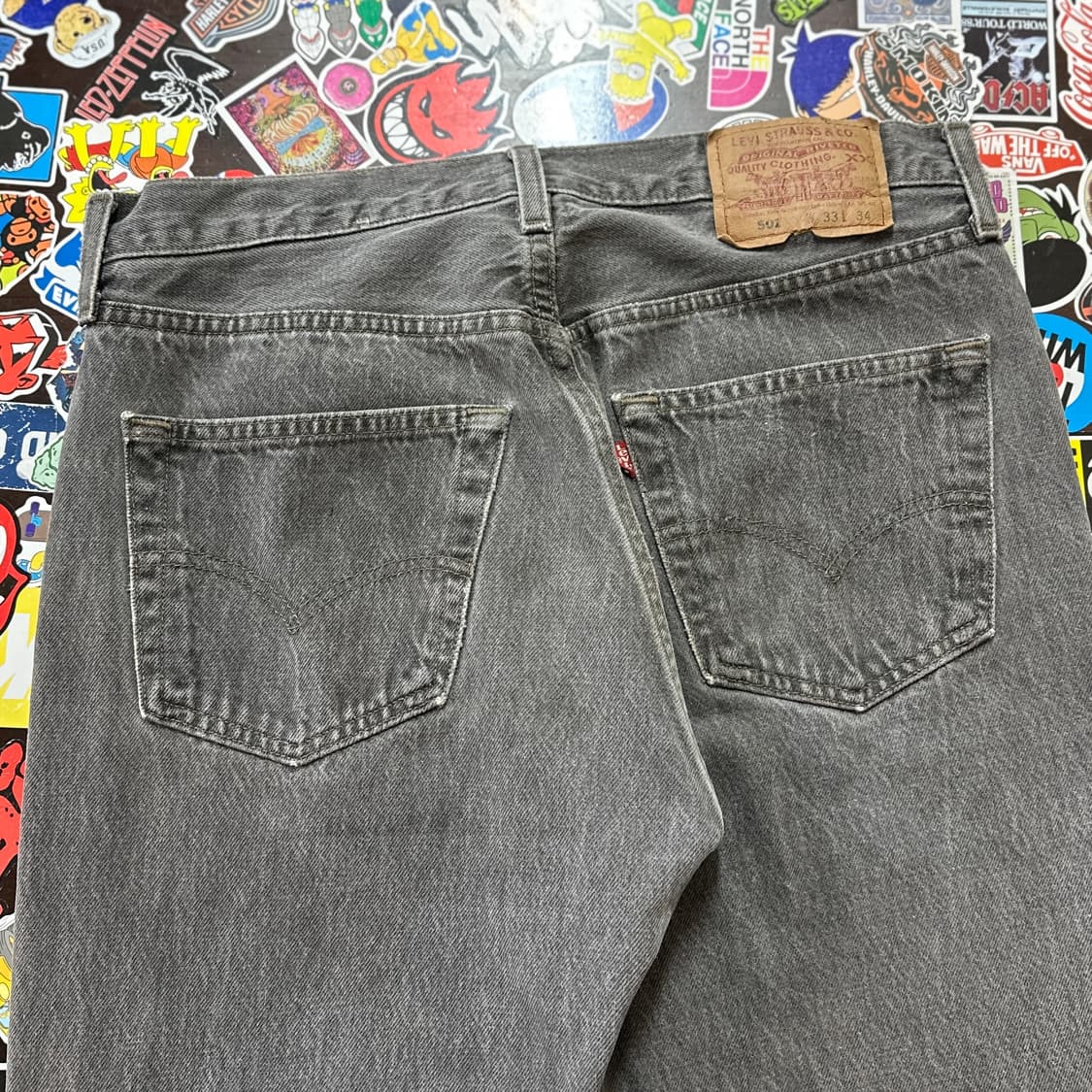 90s USA 리바이스 501 블랙 진 데님 팬츠 32 상품이미지3