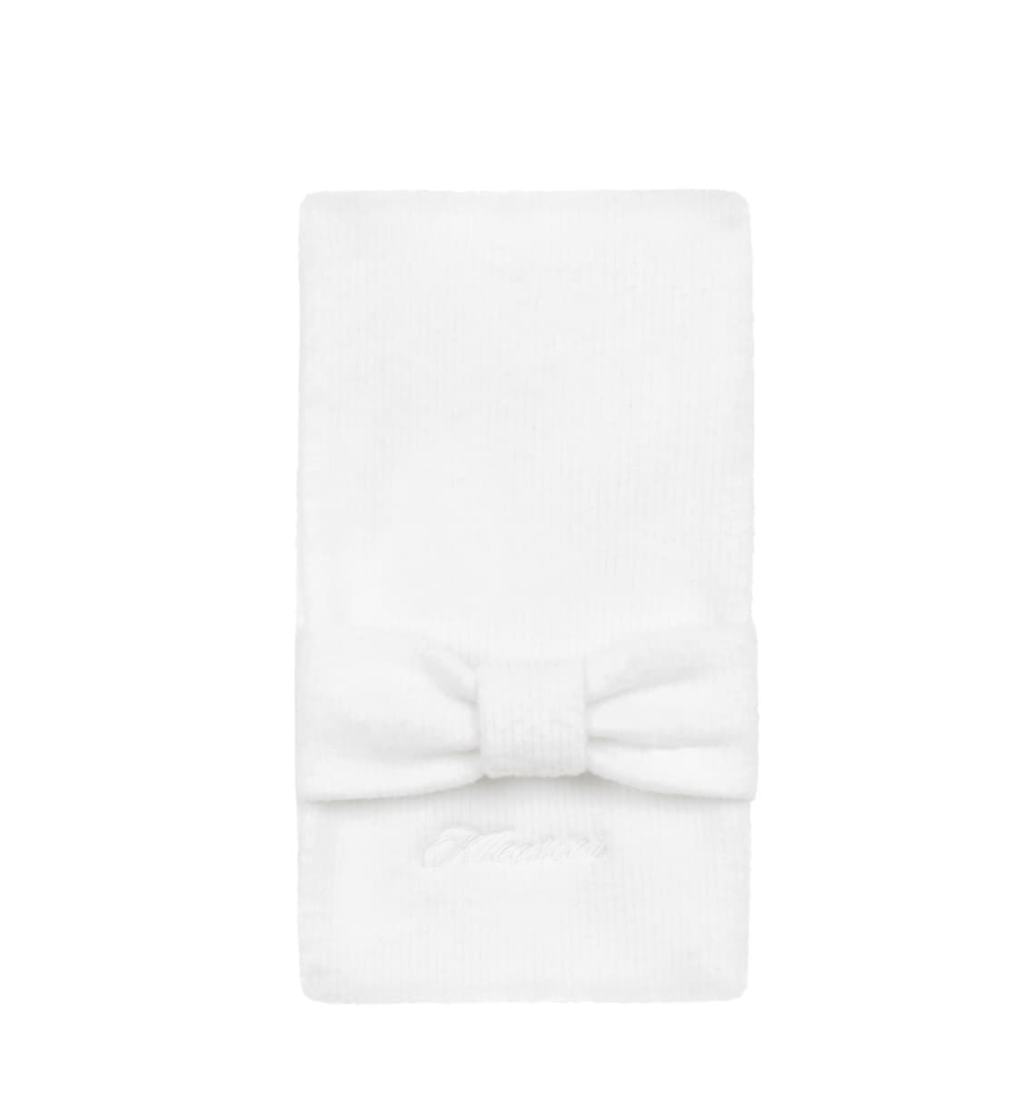 클리시어 베이비 리본 머플러 화이트 상품이미지1