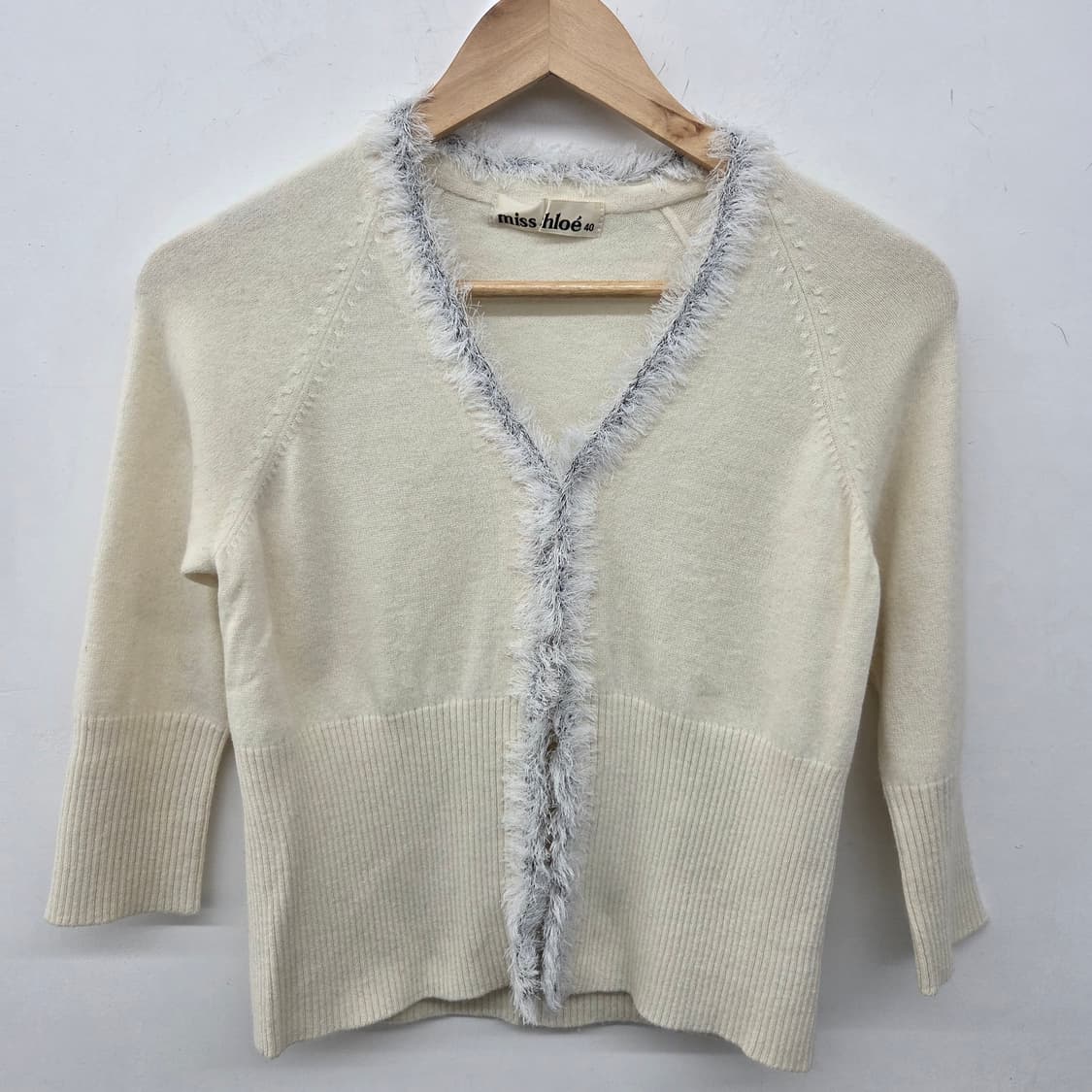 Miss 끌로에 아이보리색 가디건 여성 XS 상품이미지2