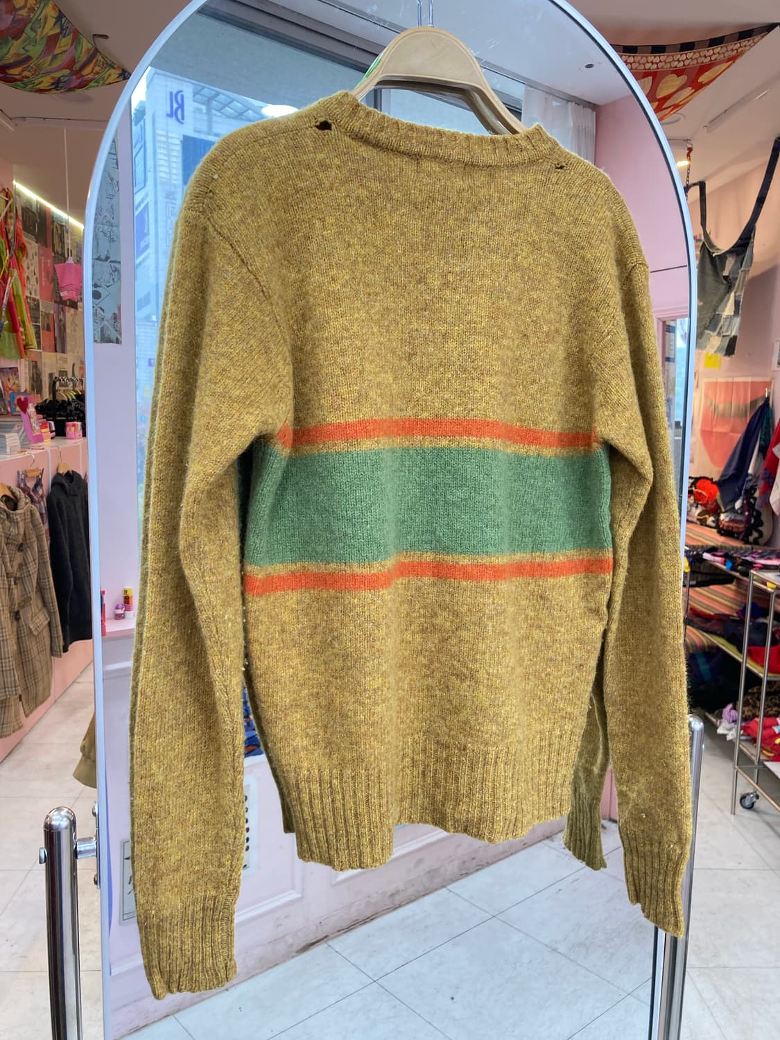 폴스미스 PAUL SMITH 울 100% 옐로우 니트 상품이미지5