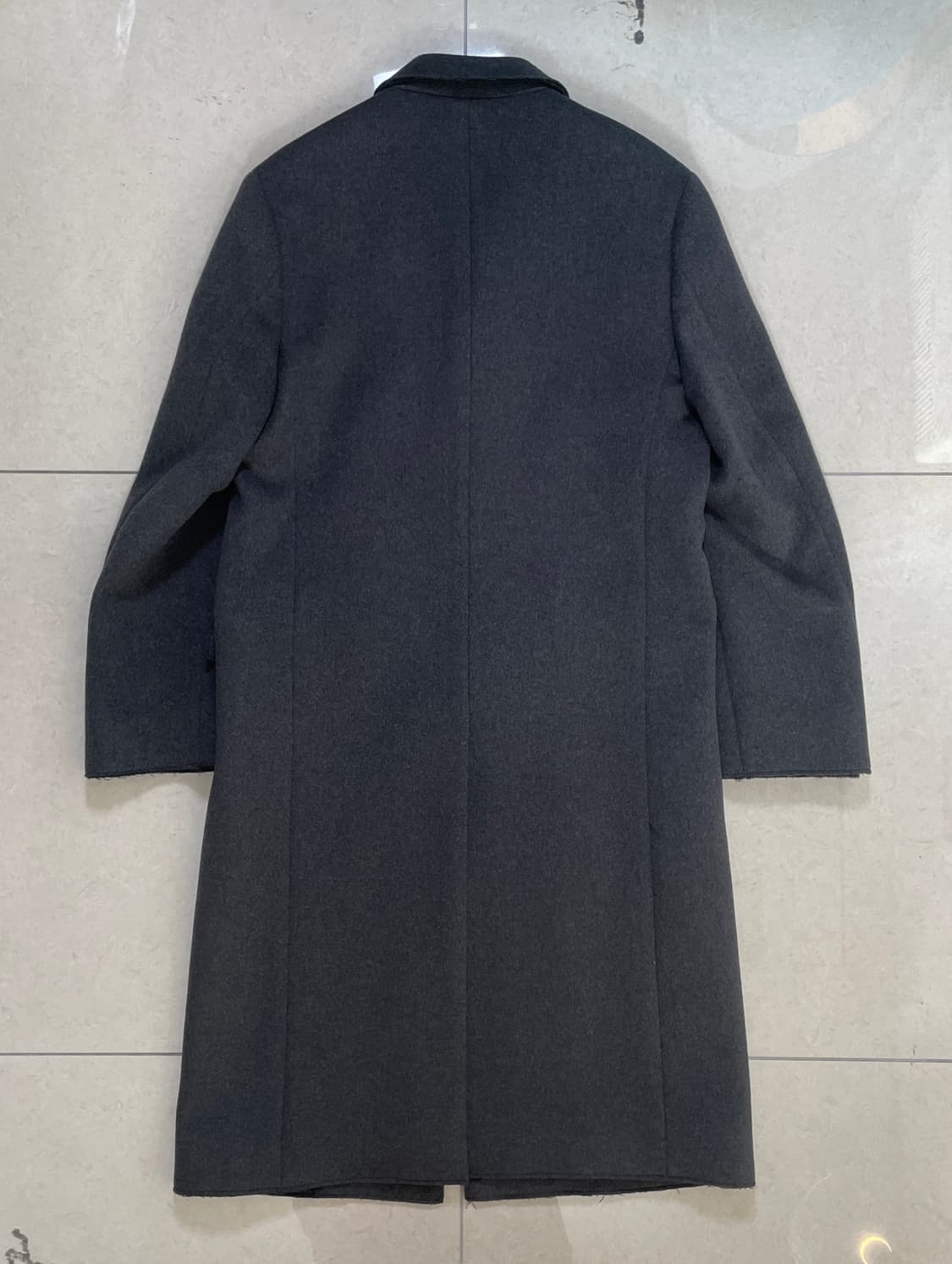 [S] 토니웩 크루도 캐시미어 커팅 코트 다크그레이 차콜 상품이미지3