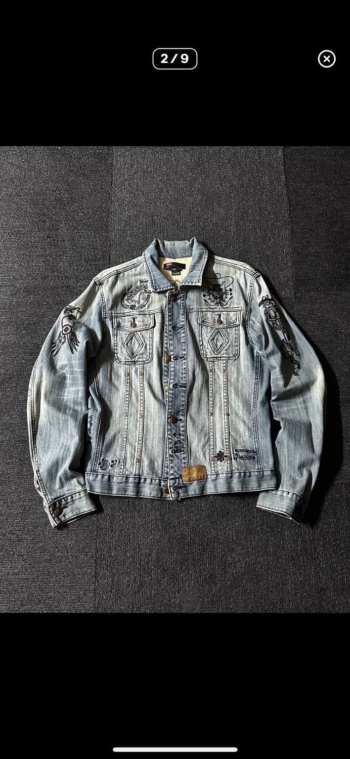 Diesel 디젤 자수 트럭커 워싱 빈티지 데님 자켓 상품이미지1