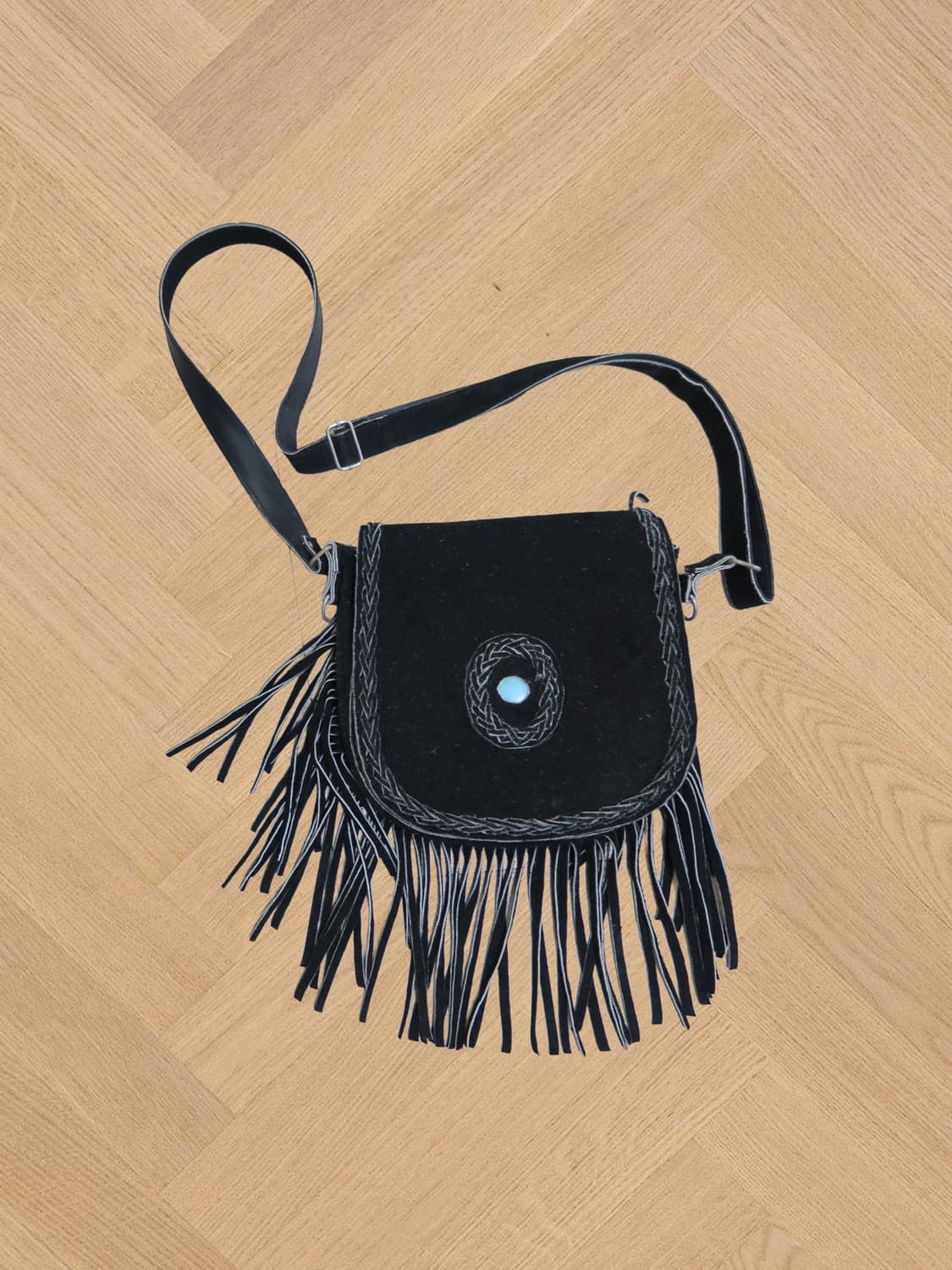 웨스턴 스타일 아메리칸 빈티지 크로스백 블랙 상품이미지1