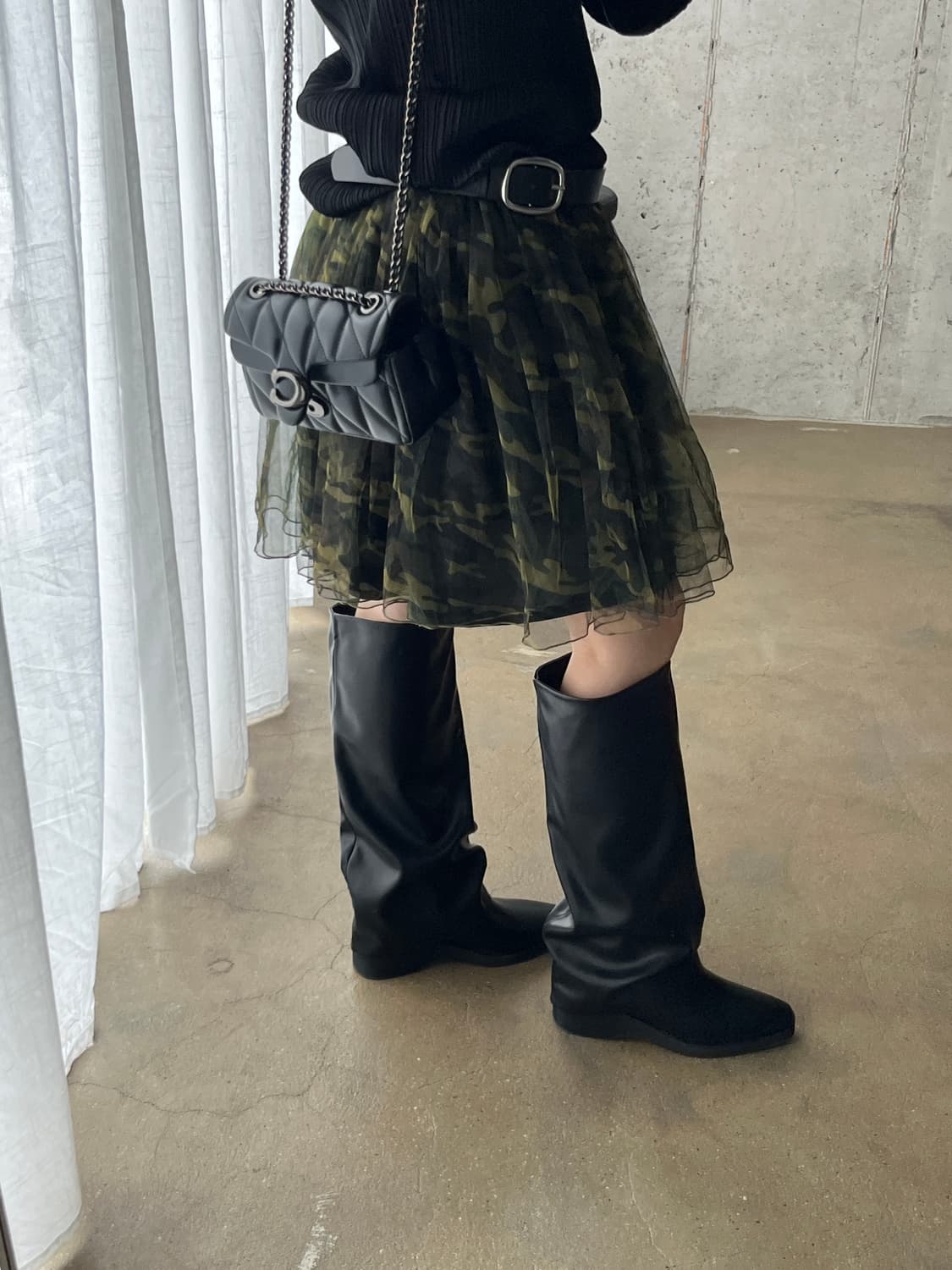 더블 튤 스커트 카모플라쥬 상품이미지3