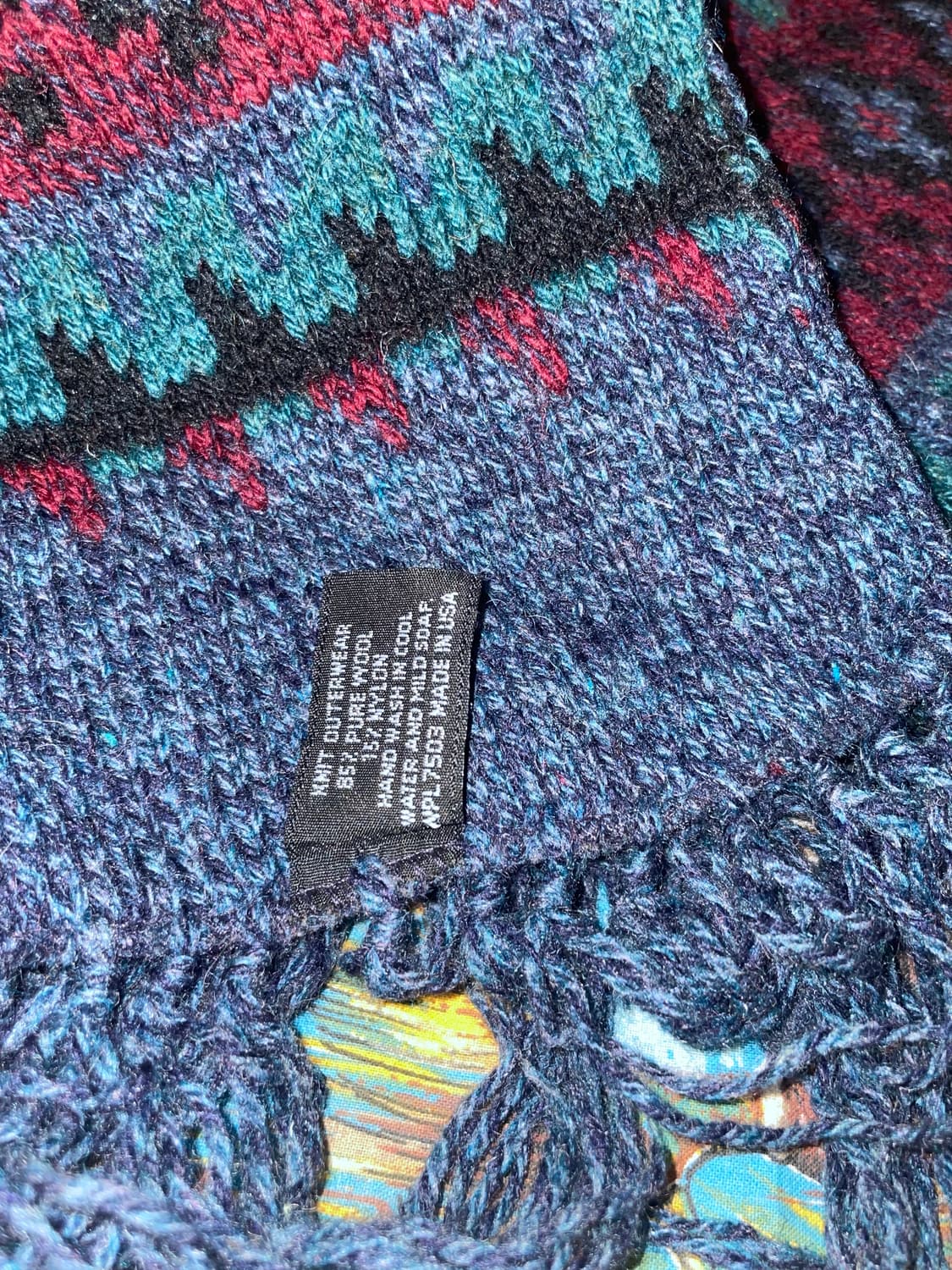 80–90’s Vintage Fair Isle Knit Scarf 상품이미지7