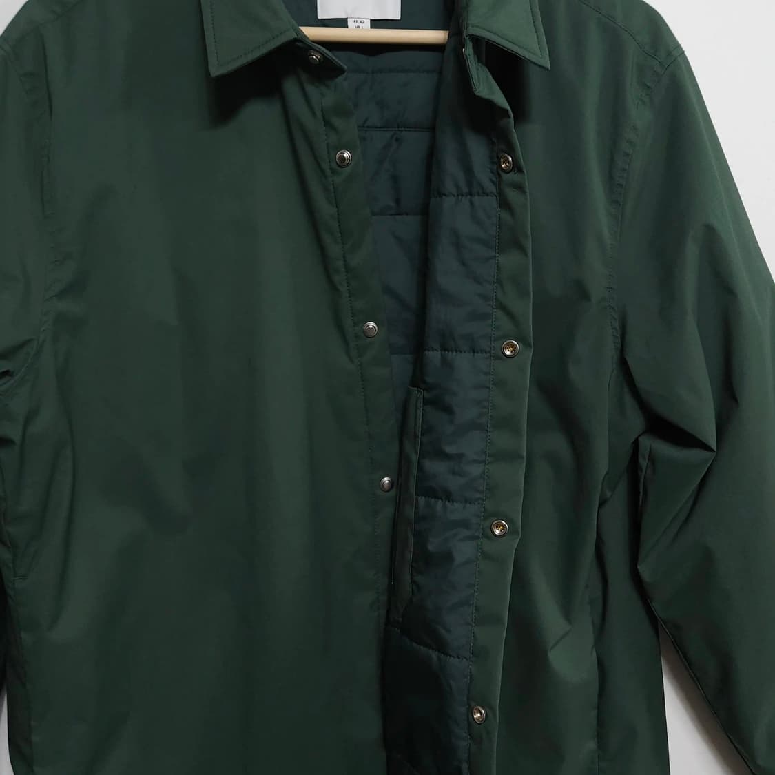 105)LACOSTE 라코스테 방수 패딩 오버셔츠 그린 상품이미지4