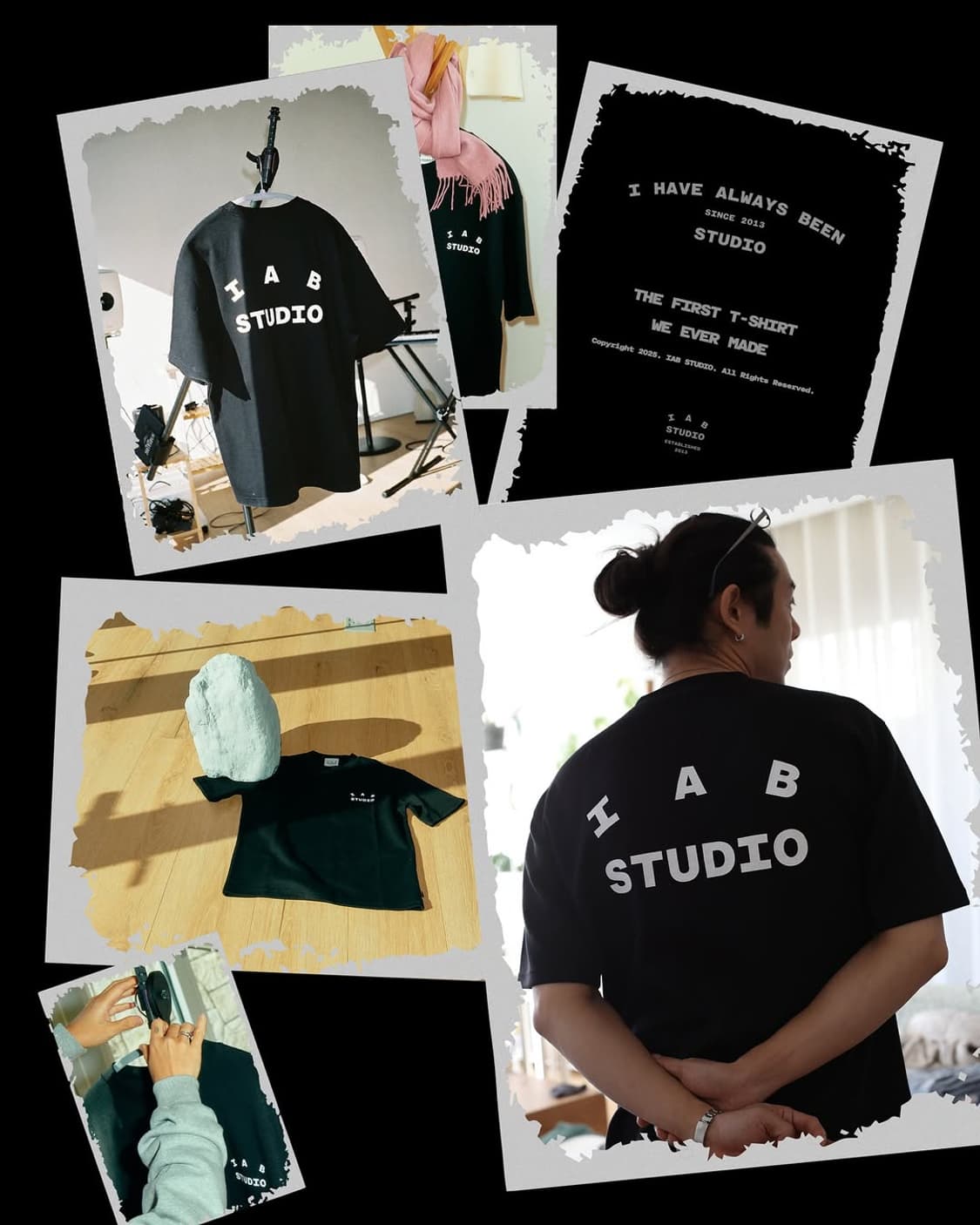 [M]아이앱 스튜디오 티셔츠 블랙 화이트 상품이미지4