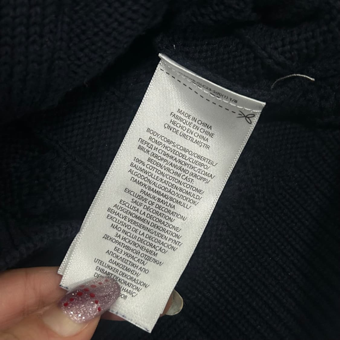 Polo 폴로 레드포니 다크네이비 케이블 니트 가디건 상품이미지6