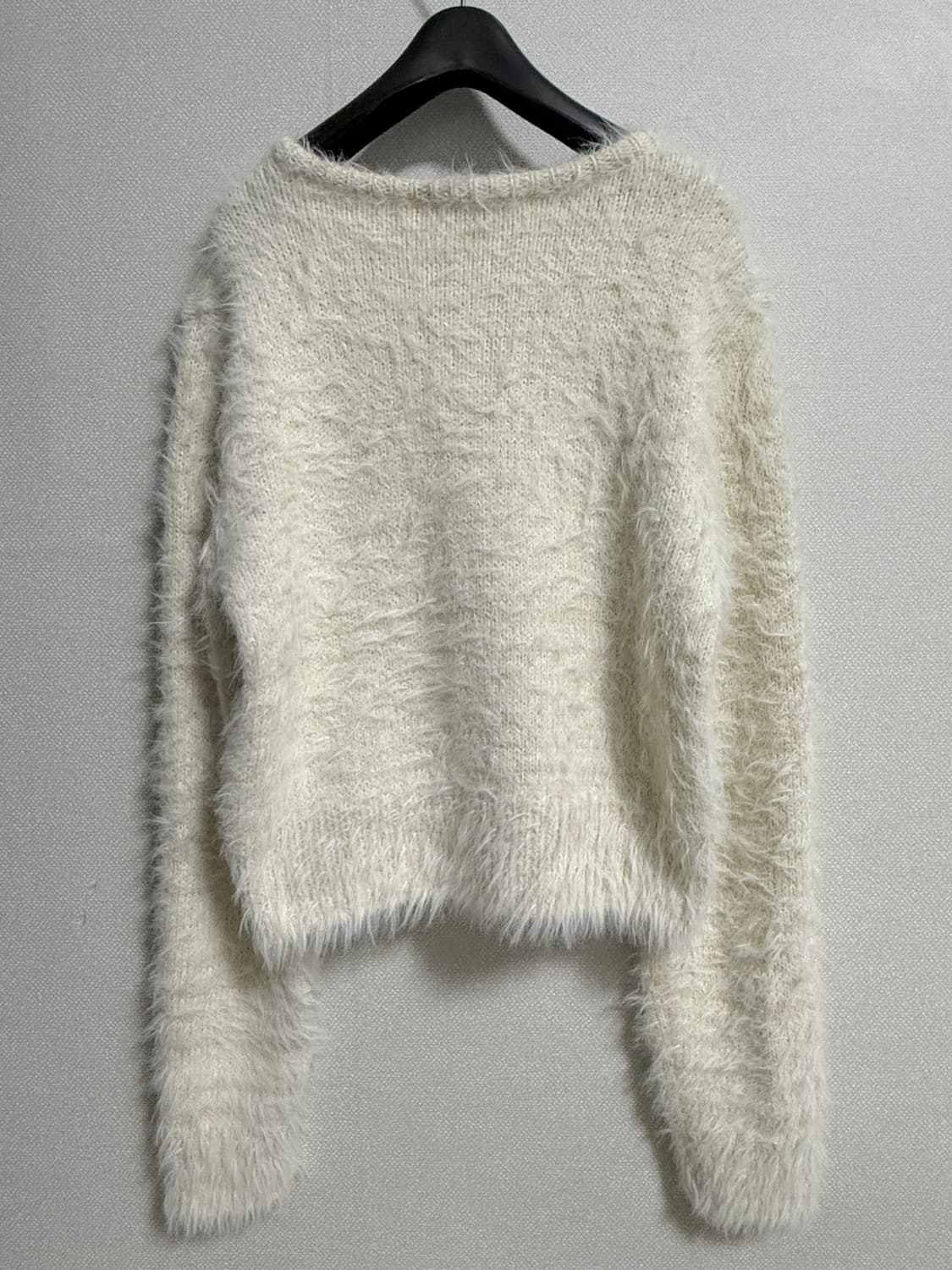 SHAGGY CROPPED CARDIGAN_IVORY 상품이미지3