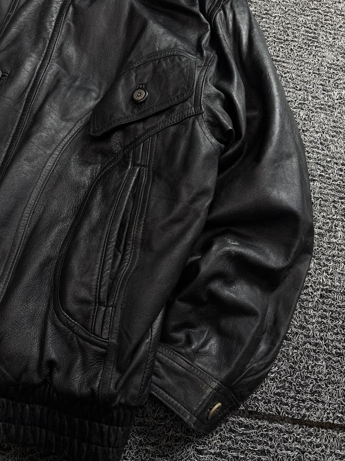 RAPIDO 아카이브 램스킨 봄버 레더 자켓 1763 상품이미지3