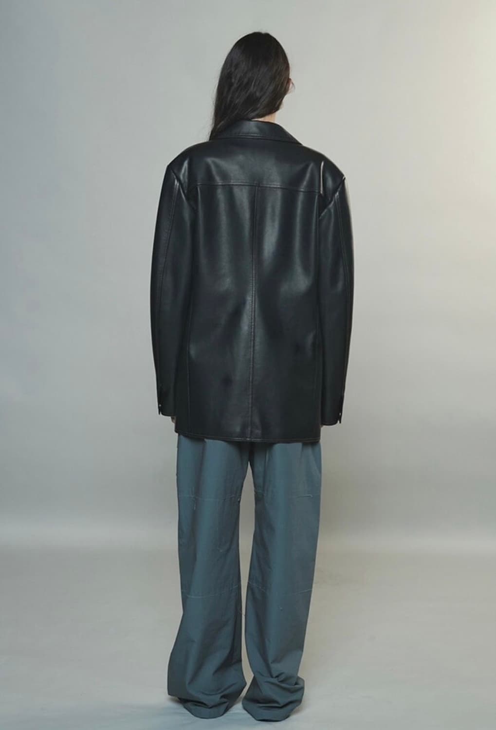 엔오르 레더 자켓 VEGAN LEATHER STITCH JACKET 상품이미지3