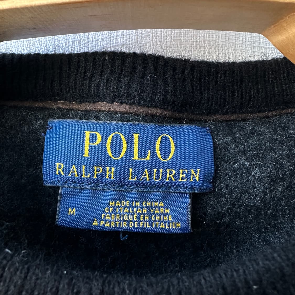 폴로 랄프로렌 로고 자수 메리노 울 니트 블랙 M 상품이미지9