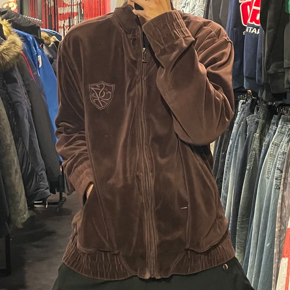 [IM] SEANJOHN 션존 브라운 벨벳져지 상품이미지2