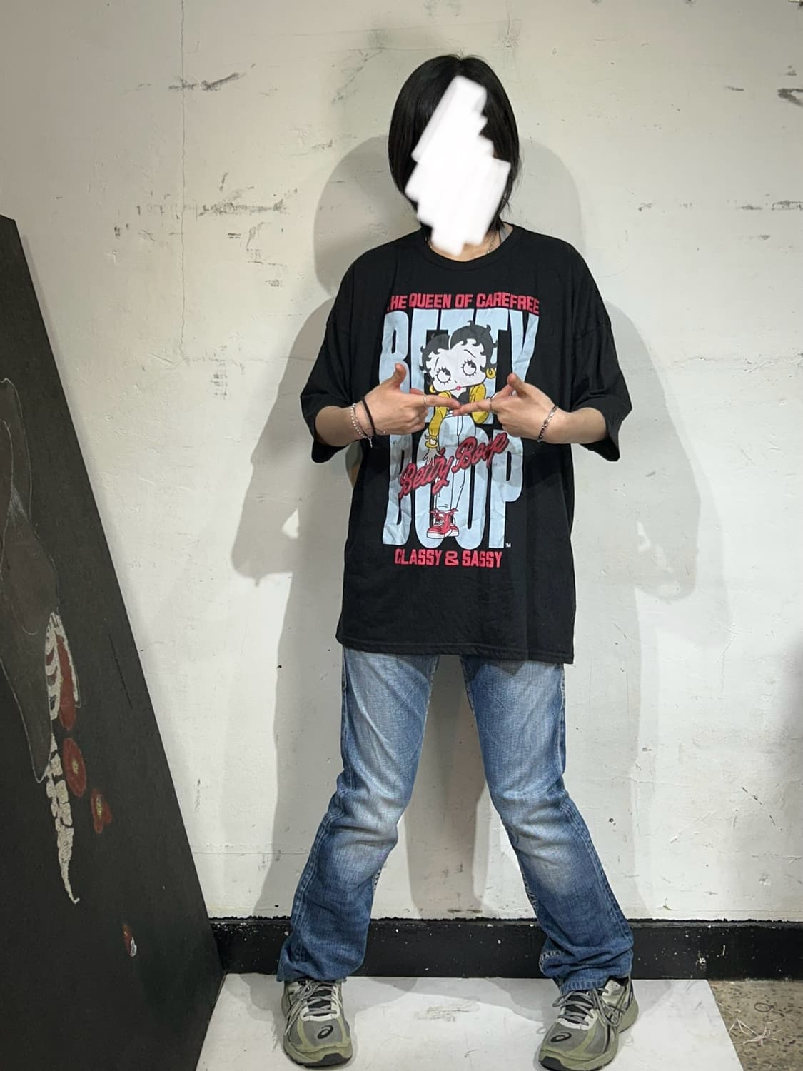 Jpn 일본빈티지 베티붑 프린팅 반팔 티셔츠 L 상품이미지4