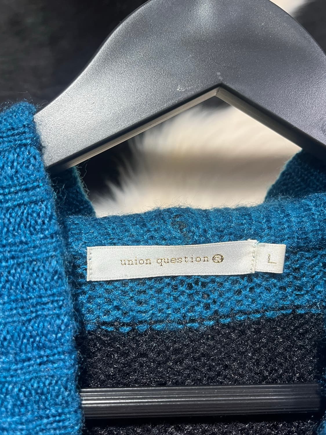 스트라이프 니트 후드 가디건 상품이미지3