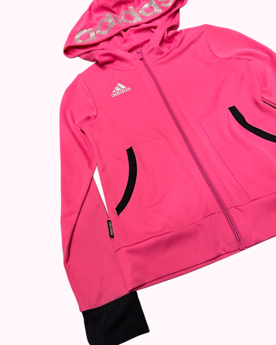 pink crop hood zip-up 상품이미지3