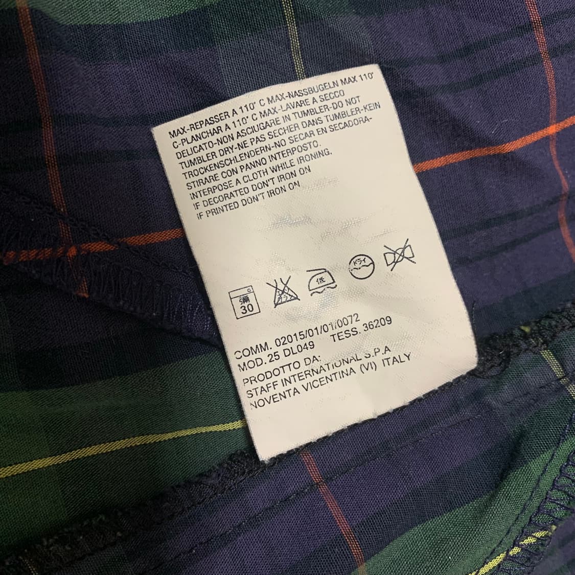 vivienne westwood man체크 비대칭 패치워크 셔츠 상품이미지10