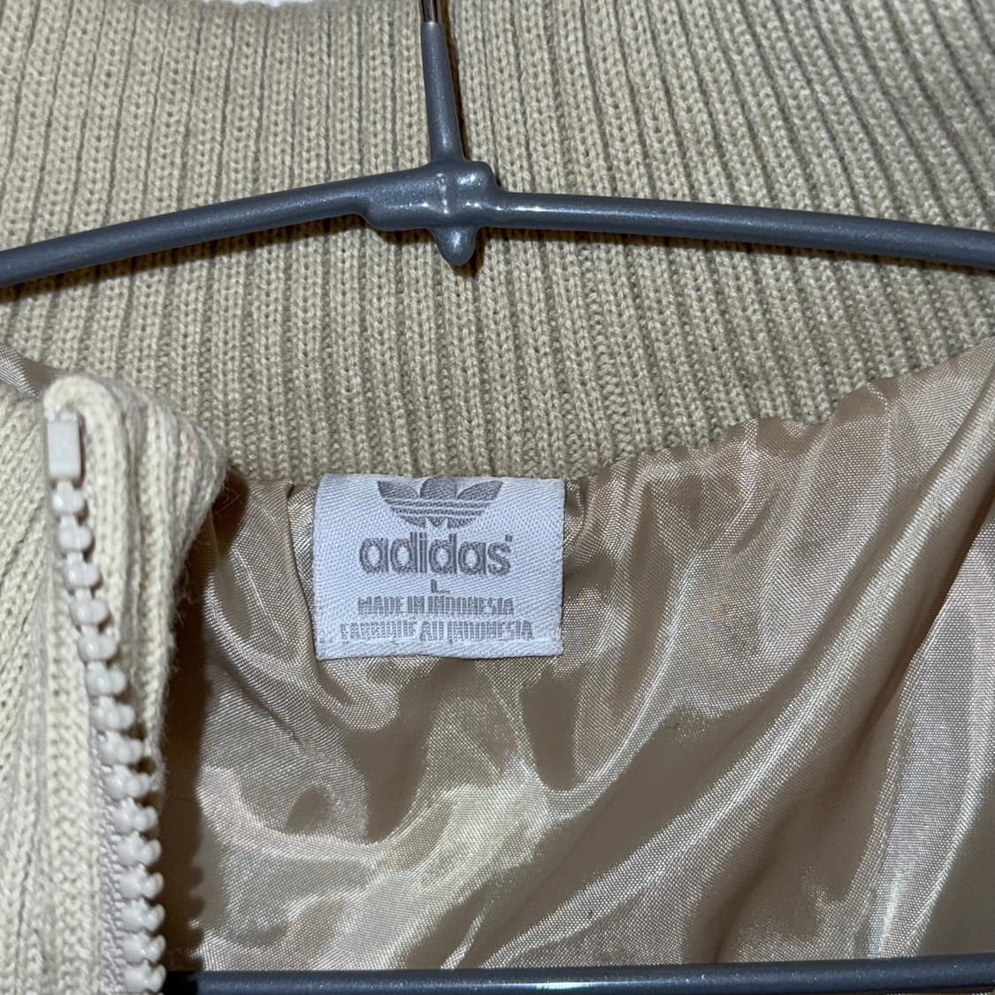 아디다스 빈티지 패딩 베이지 L (100)  상품이미지5