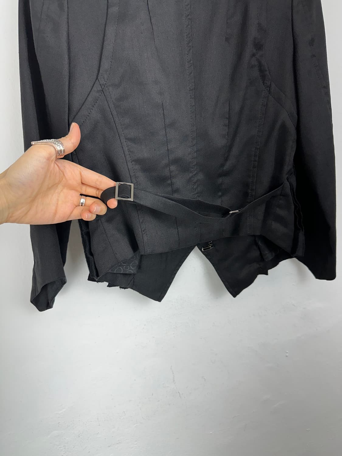 Doho Asymmetric Draped Ruffle Jacket  Do 상품이미지9