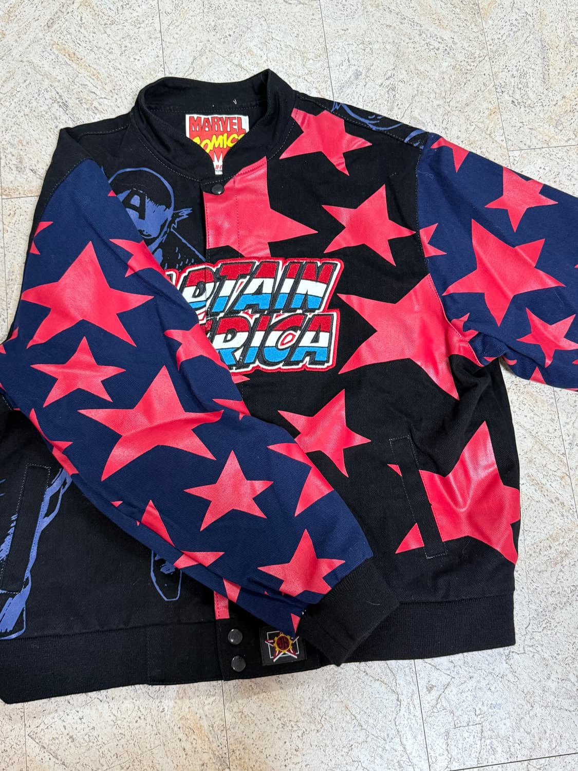 일본 빈티지 마블 자수 레이싱 자켓 상품이미지2