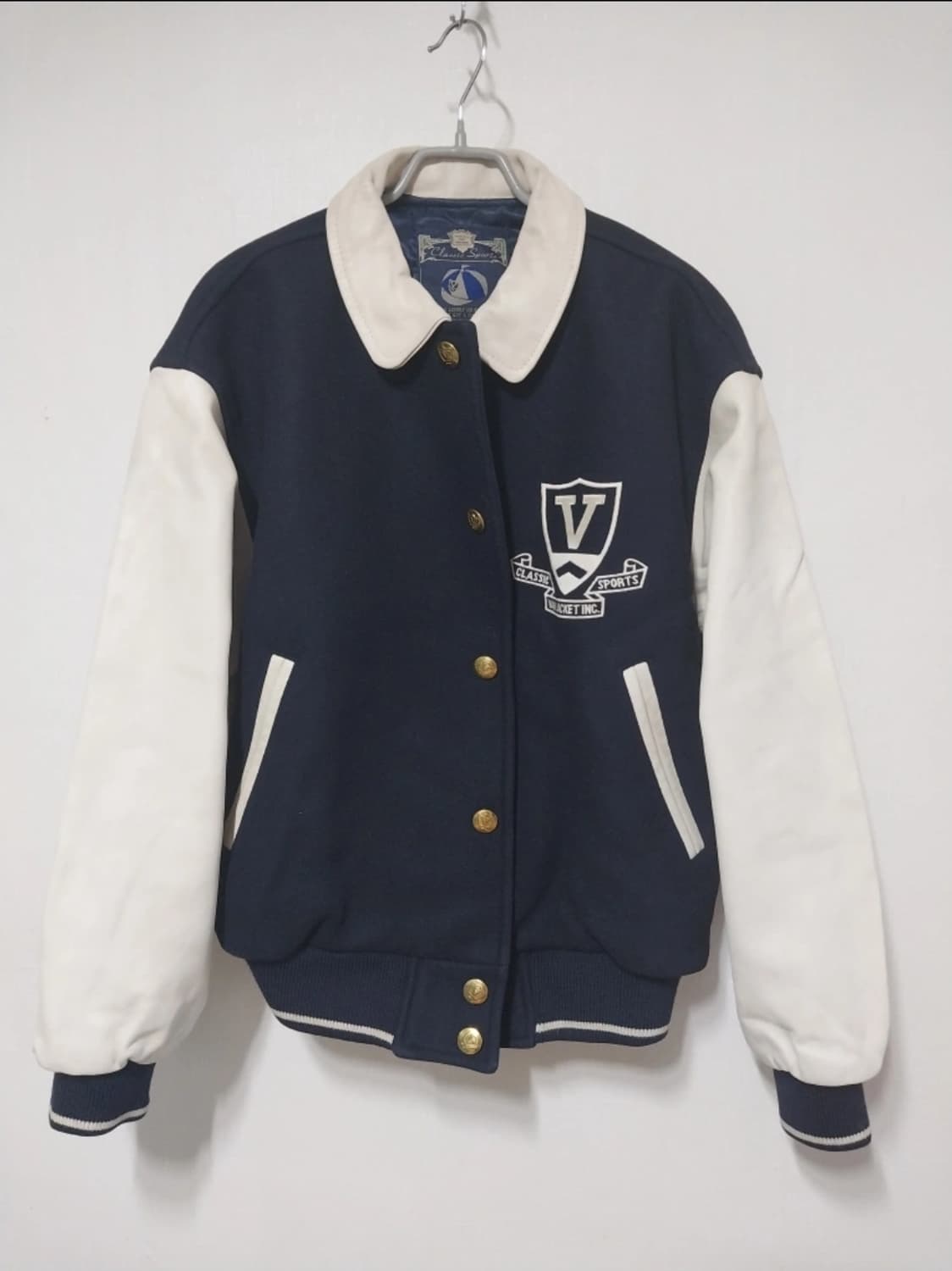 VAN Jacket Inc. 바시티 울 가죽 자켓 상품이미지2