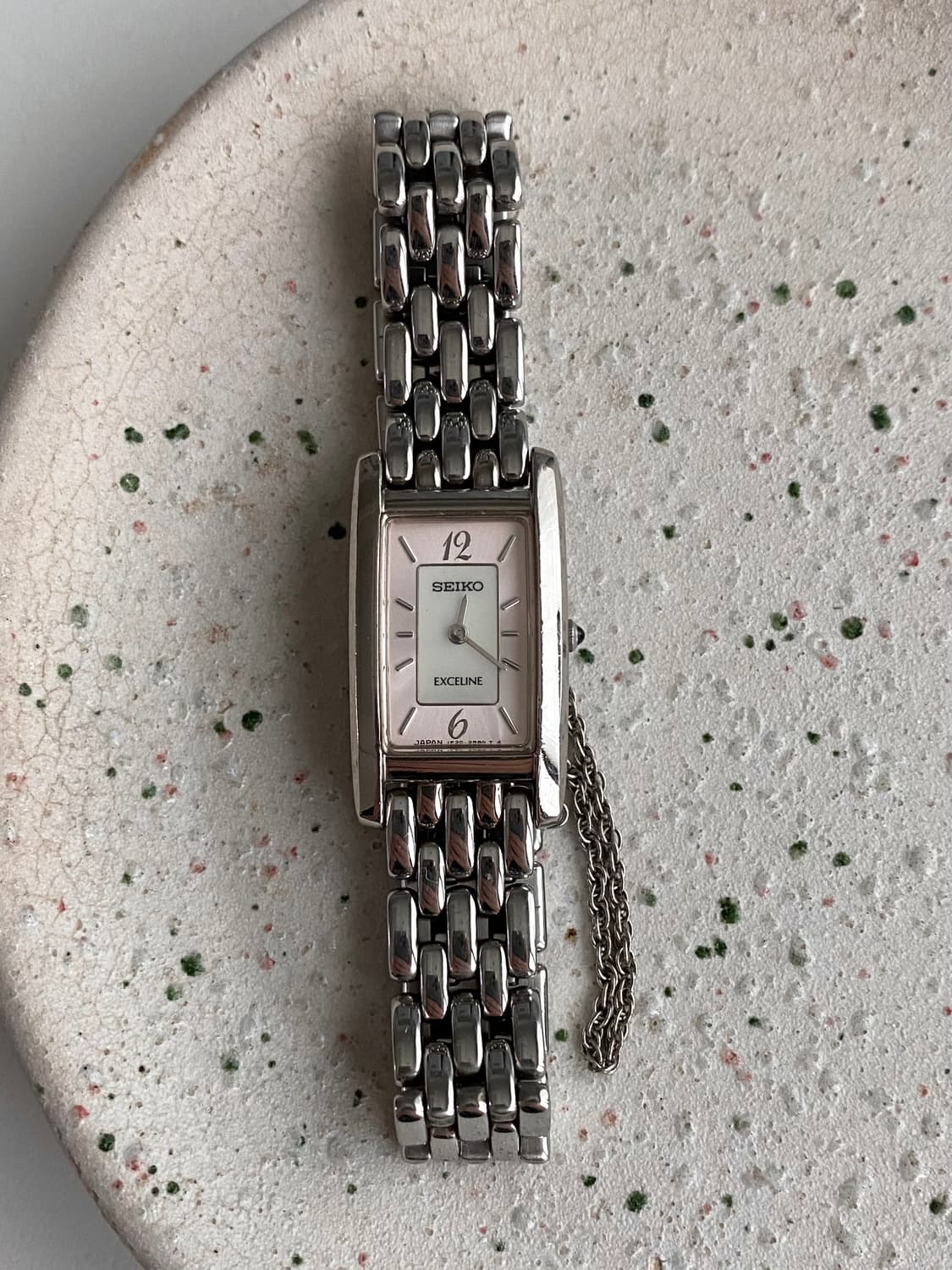 Seiko 세이코 exceline 엑셀린 스퀘어 쿼츠 핑크 상품이미지1