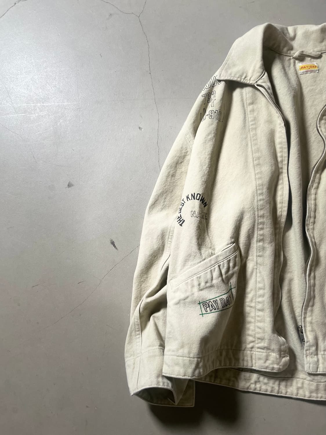 페이 데이 레더링 프린트 워크 자켓 상품이미지3