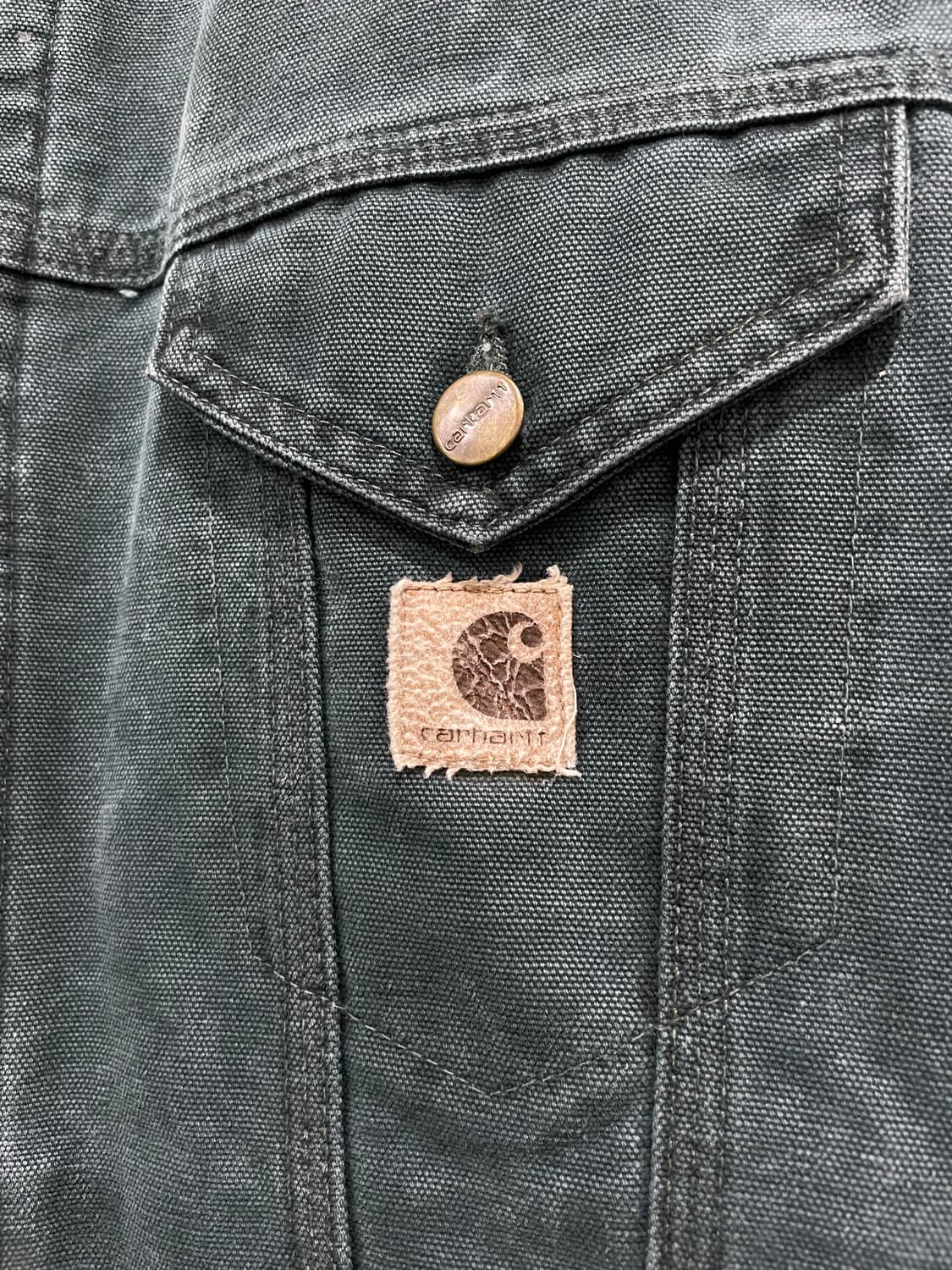 90’s USA Carhartt 칼하트 블랭킷 샌드스톤 트러커 자켓 상품이미지10