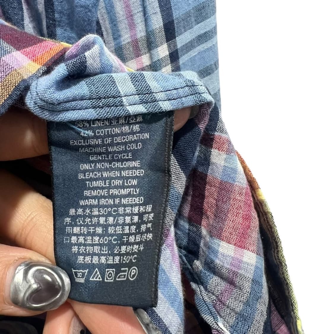 폴로 랄프로렌 린넨 체크 셔츠 상품이미지7