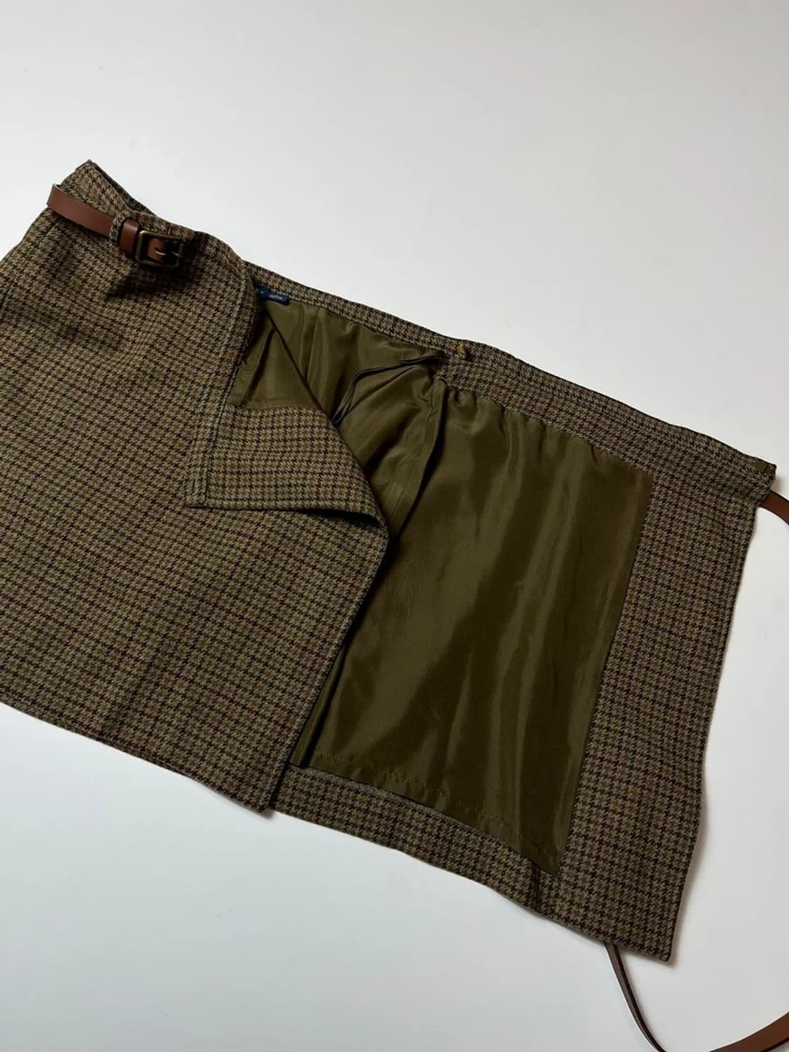 랄프로렌 00's 클래식 체크 울 랩 스커트 PN8764 상품이미지4